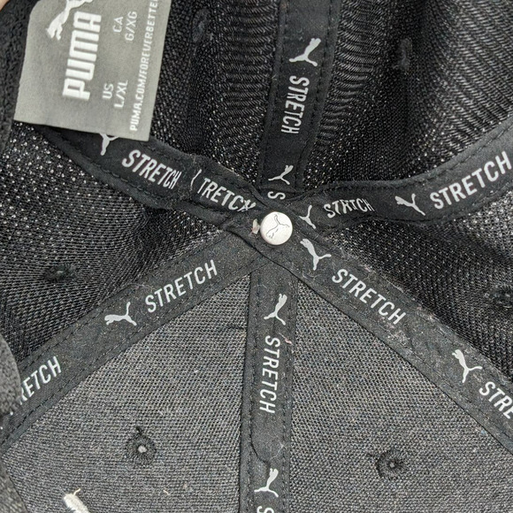 Mens Puma Hat Baseball Cap Fitted Large Extra Large Embroider Logo Stretch READ - Picture 5 of 9